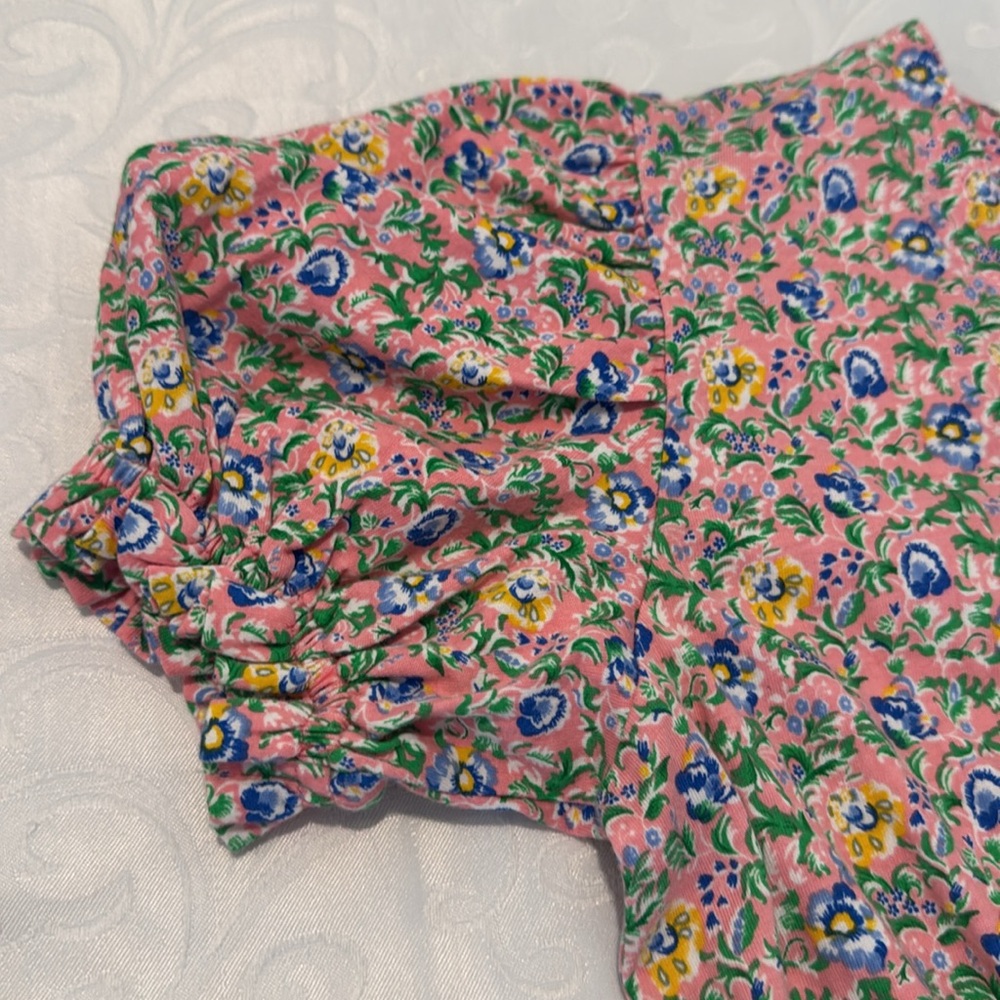 Polo Ralph Lauren Floral Faux-Wrap Cotton Jersey Dress. Size 16 - Picture 10 of 16